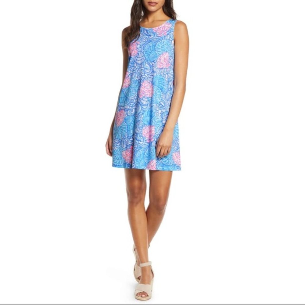 Lilly Pulitzer Blue and Pink Sleeveless Dress